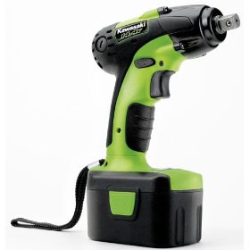 Show details of Kawasaki 840062 Green 14.4-Volt Cordless 1/2-Inch Impact Wrench.