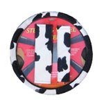 Show details of Animal Print Steering Wheel Cover and Shoulder Pad - Cow.