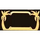 Show details of Palm Trees License Plate Frame (Gold Plated Metal).