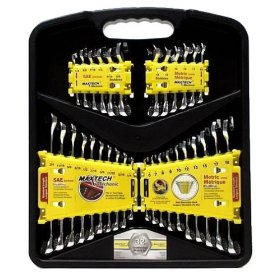 Show details of Maxtech HSS73461MX 32 Piece Chrome-Vanadium Combination Wrench Set.