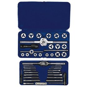 Show details of Irwin Hanson 24606 41-Piece Machine Screw / Fractional Tap and Hex Die Set.