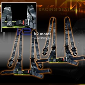 Show details of 2x Universal Racing Seat Belts Belt 4 Point Harness Jdm.