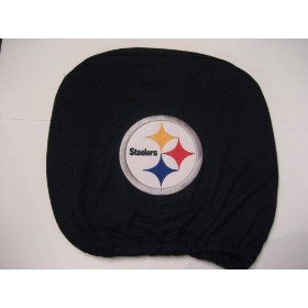 Show details of Pittsburgh Steelers Headrest Covers (2 Pack) Covers.