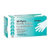 Show details of Sterile Latex Examination Gloves Large, By Dynarex - 50 Pairs.