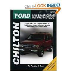 Show details of Ford Ranger, Explorer, and Mountainer, 1991-99 (Chilton's Total Car Care Repair Manual) (Paperback).