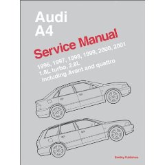 Show details of Audi A4 Service Manual: 1996-2001 (Paperback).