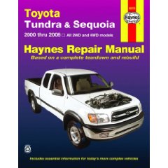 Show details of Toyota Tundra & Sequoia: 2000 thru 2006 (Haynes Repair Manual) (Paperback).