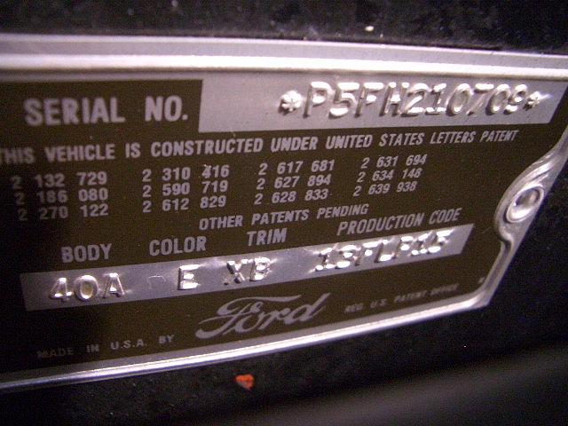 1955 FORD THUNDERBIRD Amarillo TX 79124 Photo #0007986A