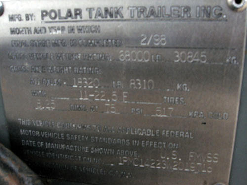 1998 POLAR SPORT 7200 Gallon Asp Kansas City MO 84081 Photo #0069064A