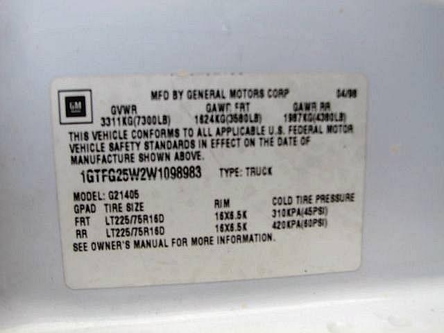 1998 GMC SAVANA G2500 Hollywood Florida Photo #0130856A