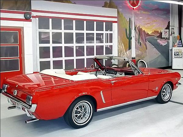 1965 Ford Mustang Texas Red Exterior White Interior